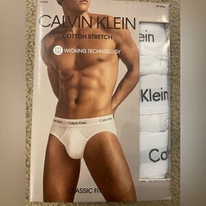 Men’s Calvin Klein 3 pack cotton stretch briefs 2XL white